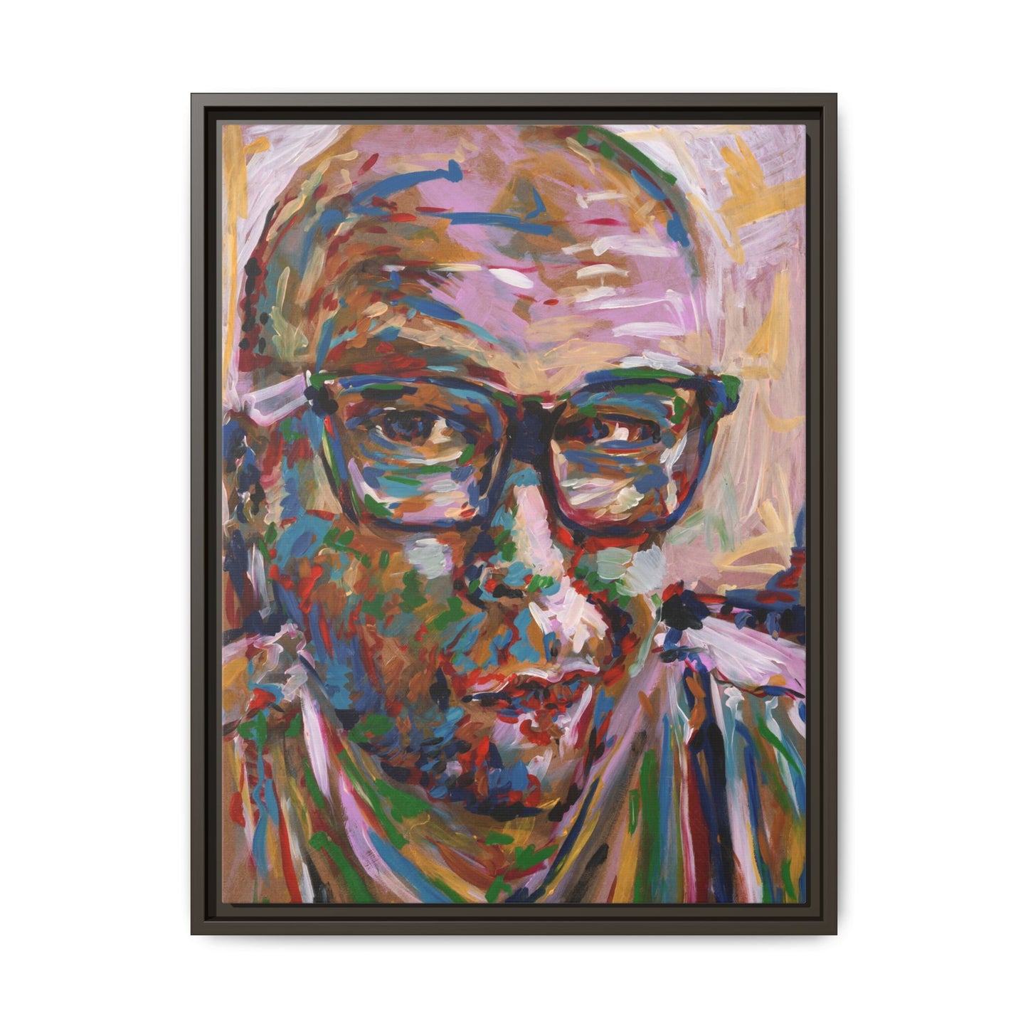 He knows what he's doing - Framed Canvas