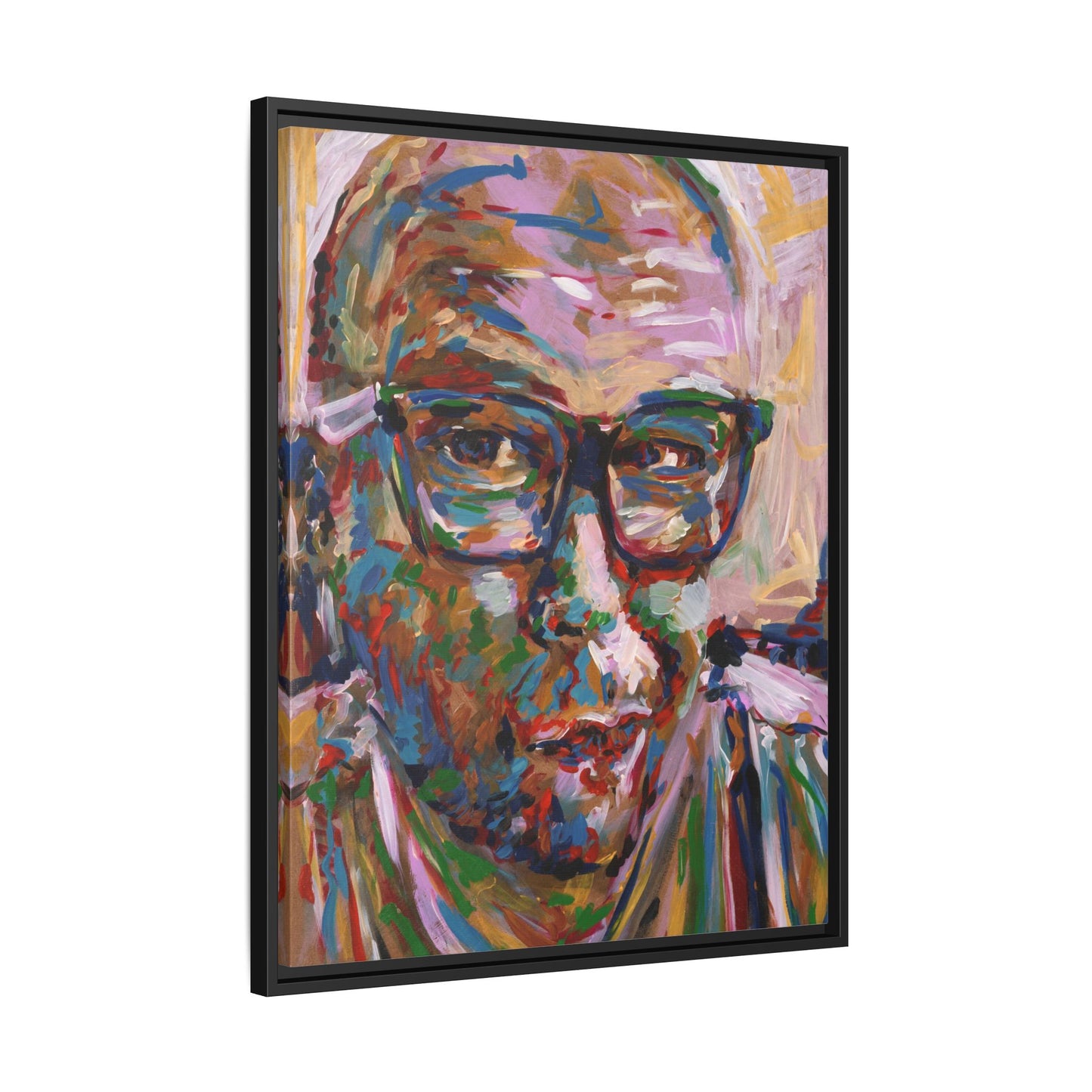 He knows what he's doing - Framed Canvas