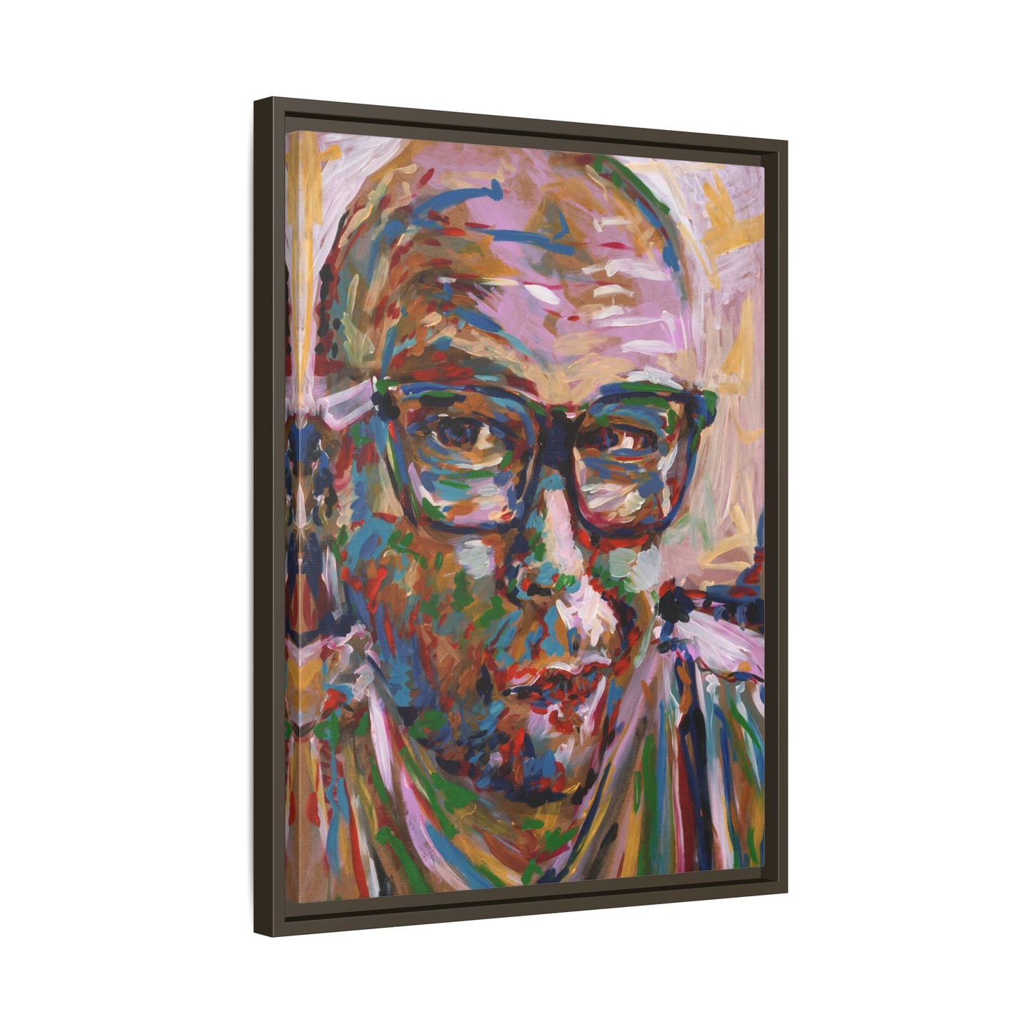 He knows what he's doing - Framed Canvas