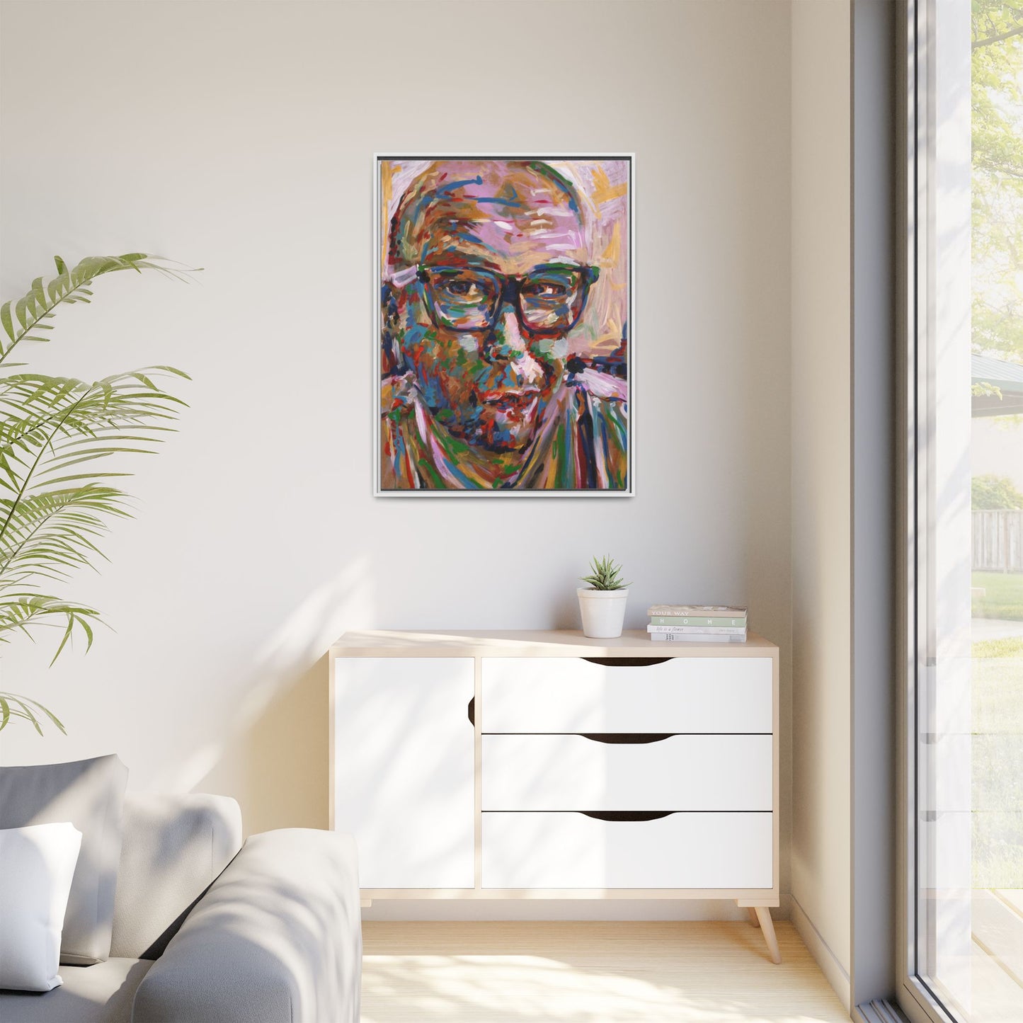 He knows what he's doing - Framed Canvas