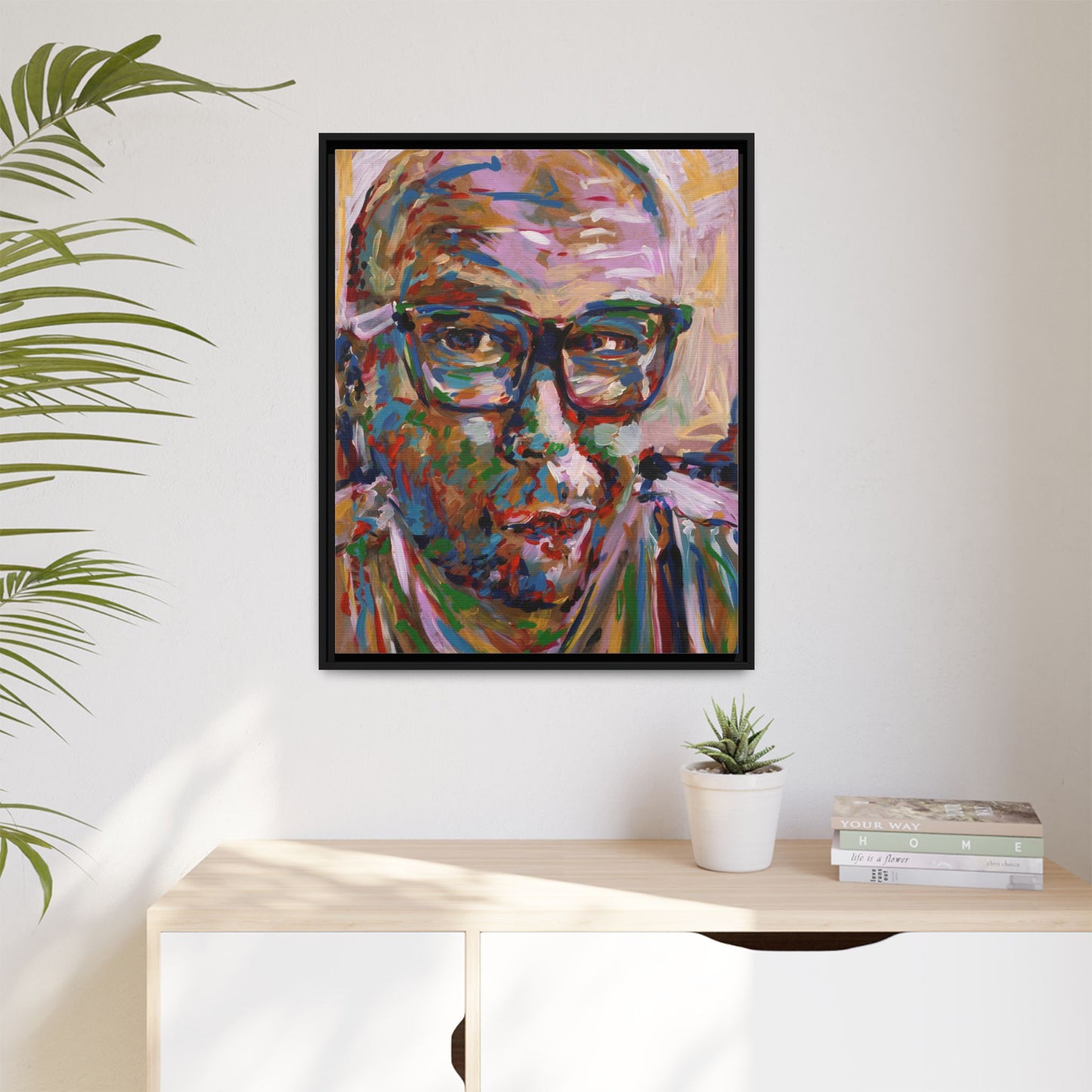 He knows what he's doing - Framed Canvas