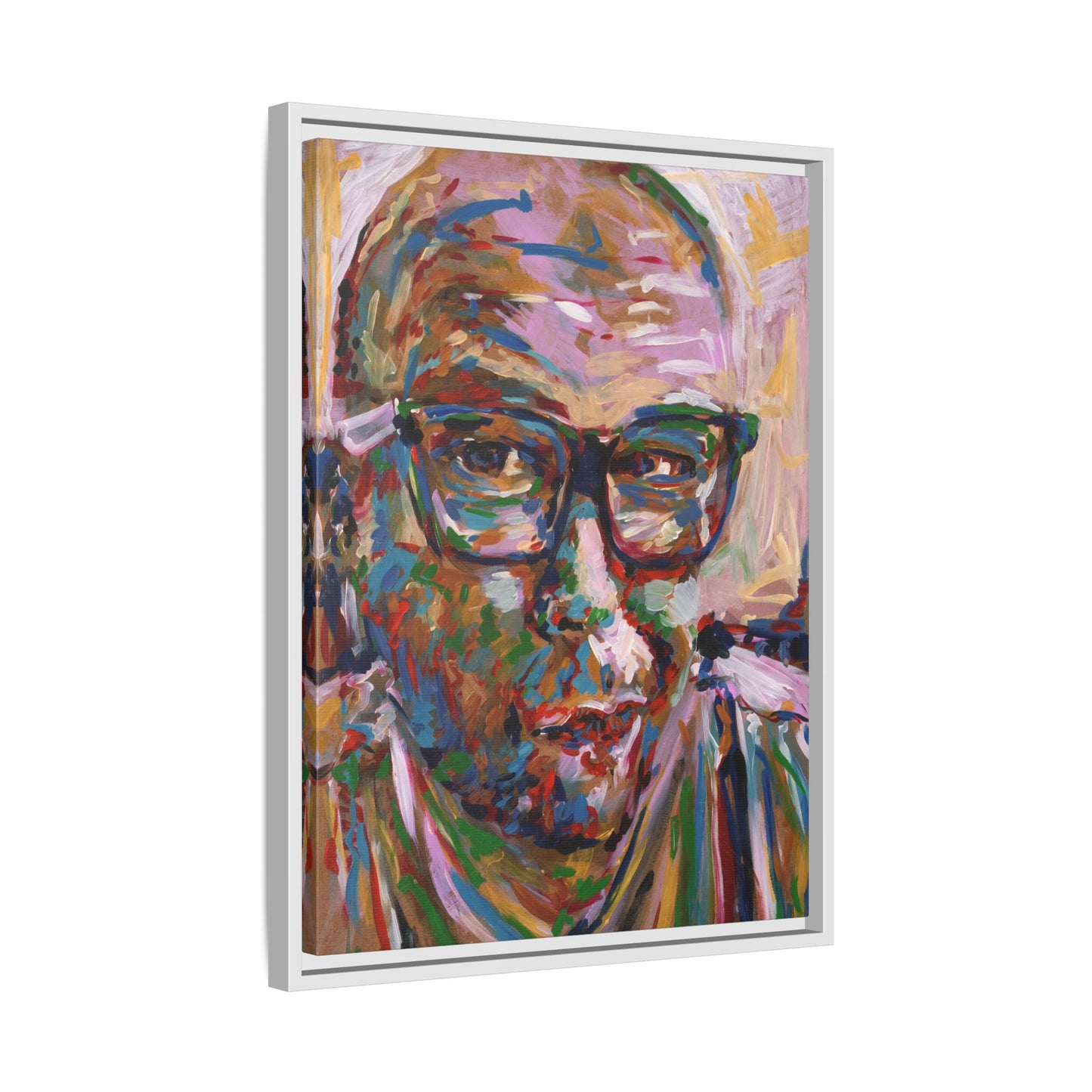 He knows what he's doing - Framed Canvas