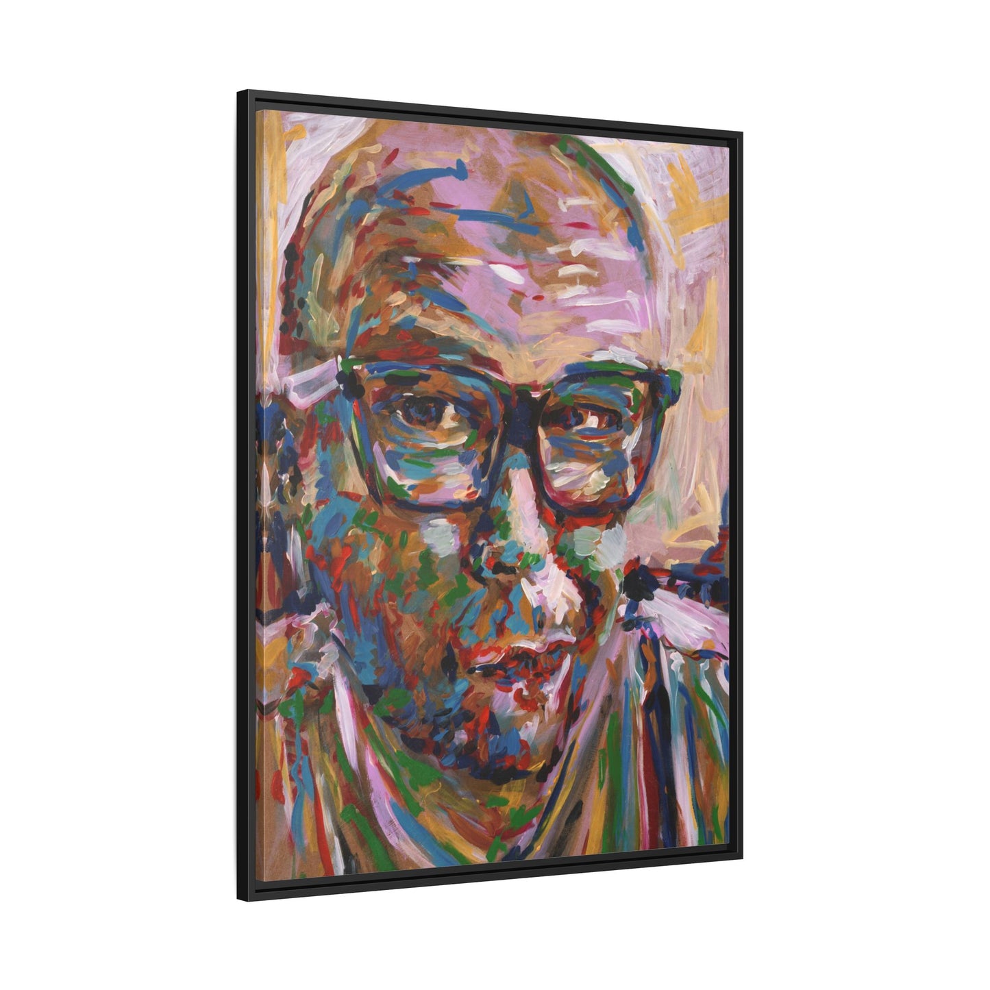 He knows what he's doing - Framed Canvas