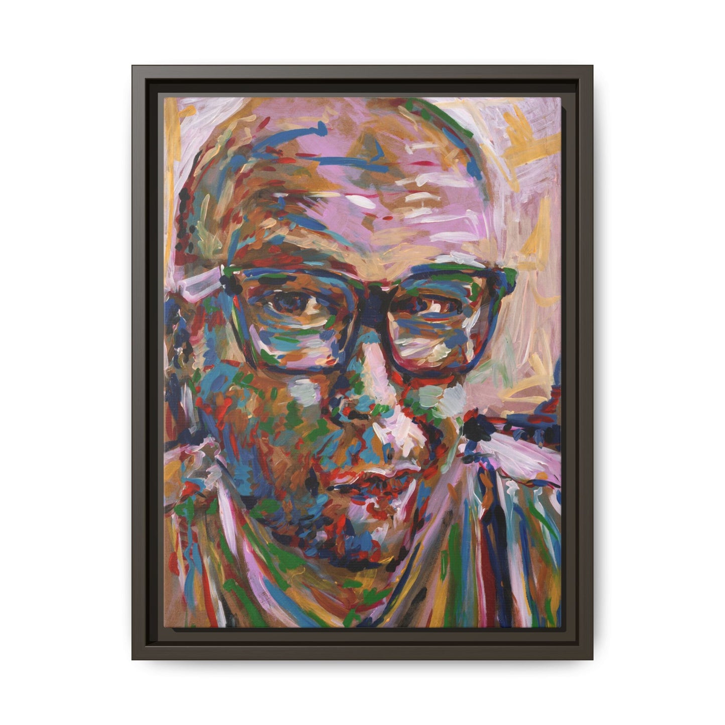 He knows what he's doing - Framed Canvas