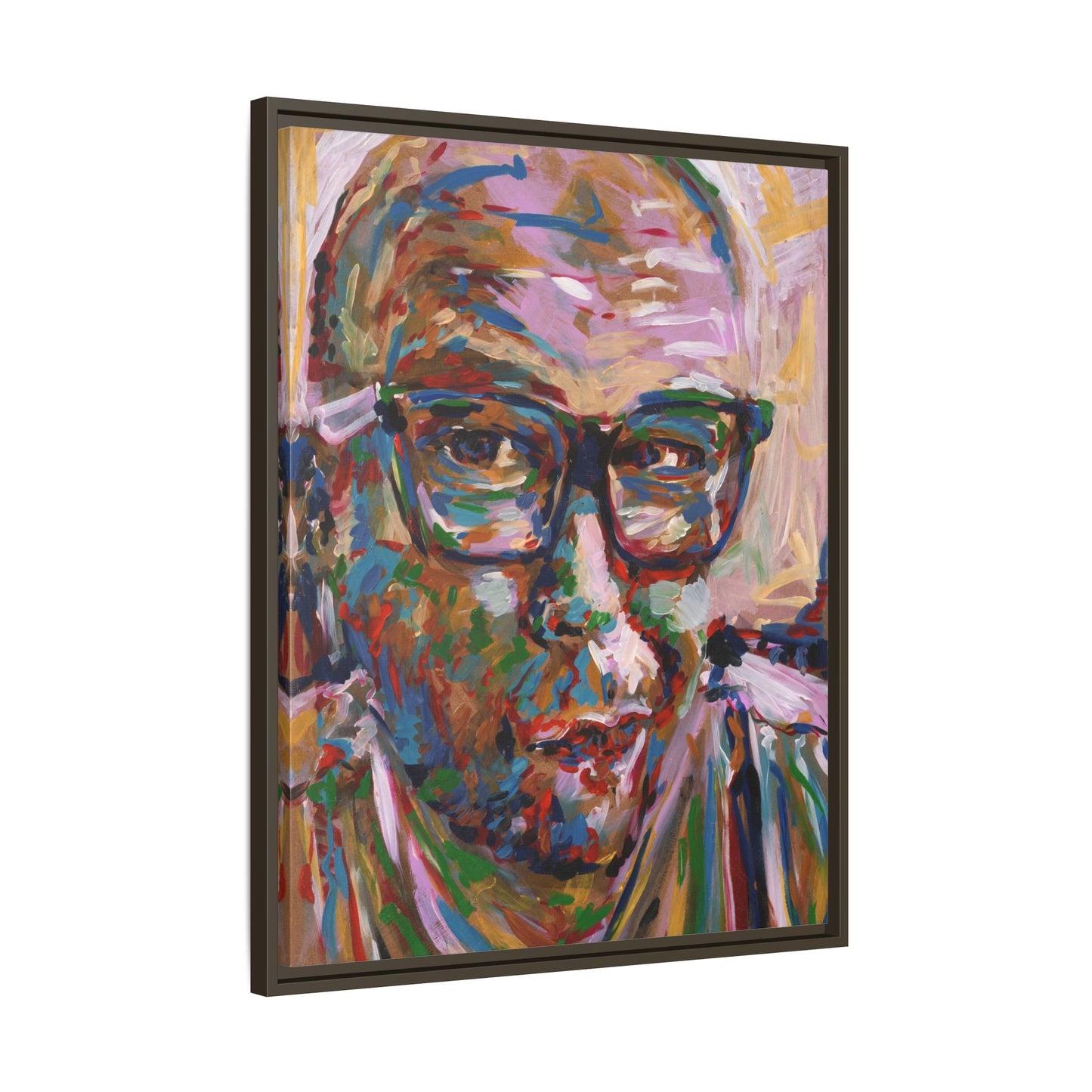 He knows what he's doing - Framed Canvas