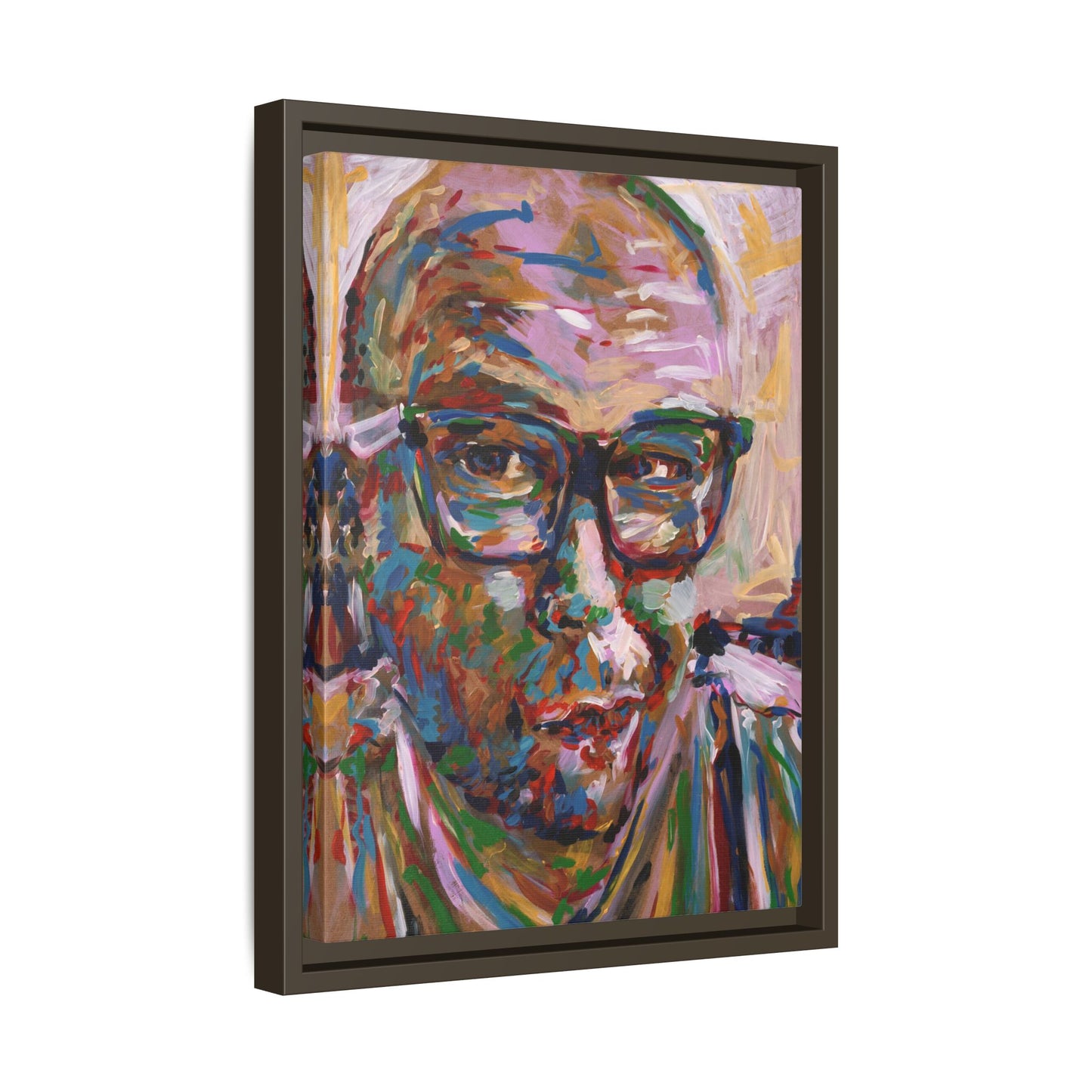 He knows what he's doing - Framed Canvas
