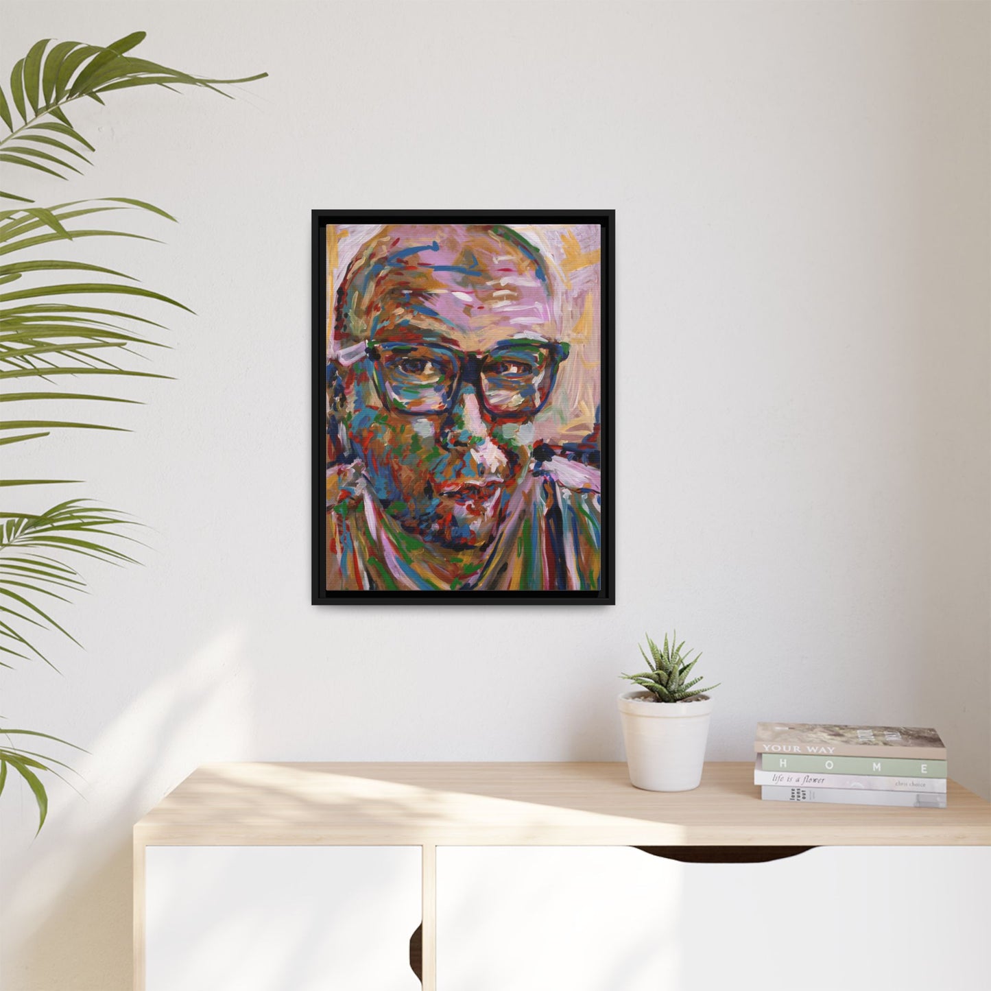 He knows what he's doing - Framed Canvas