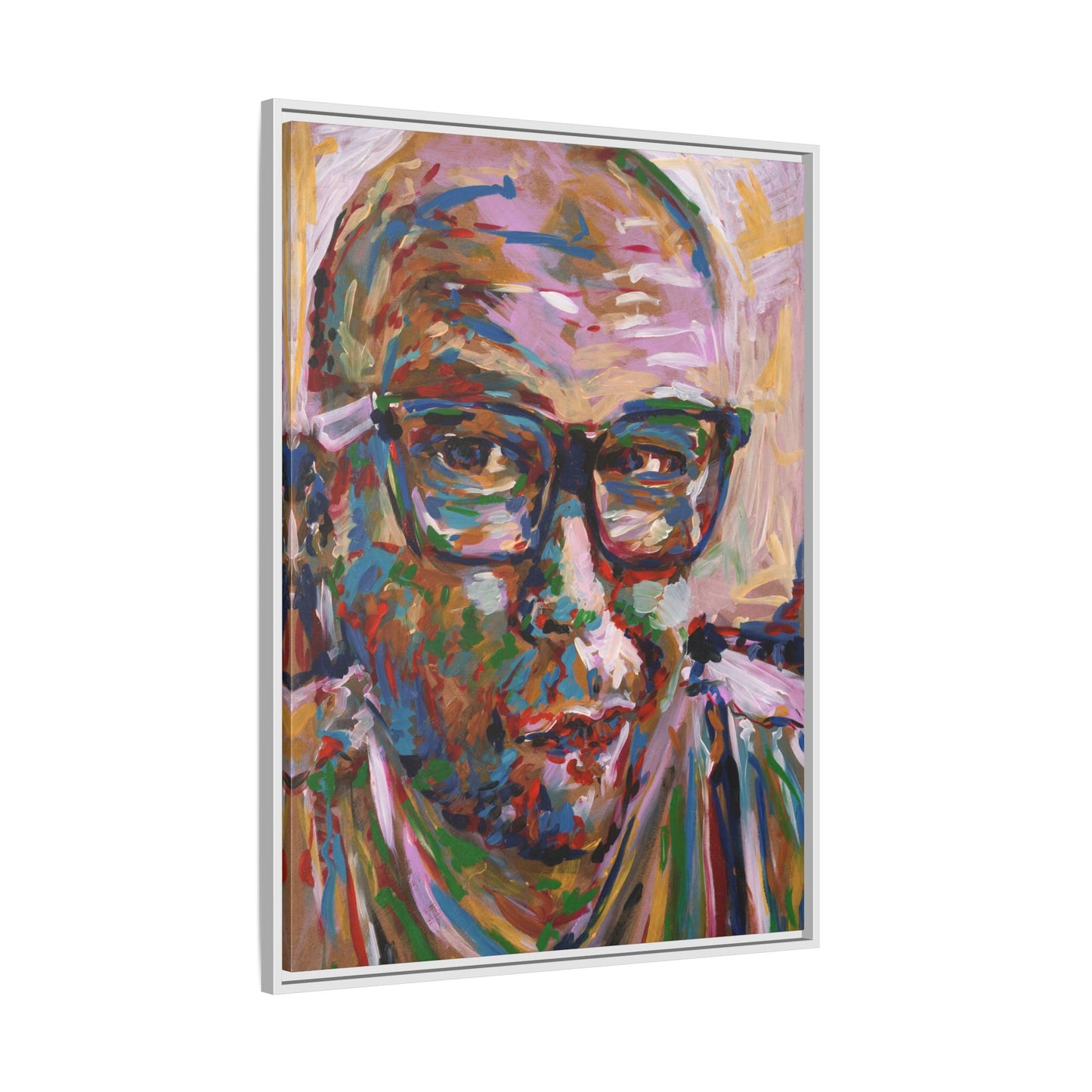 He knows what he's doing - Framed Canvas