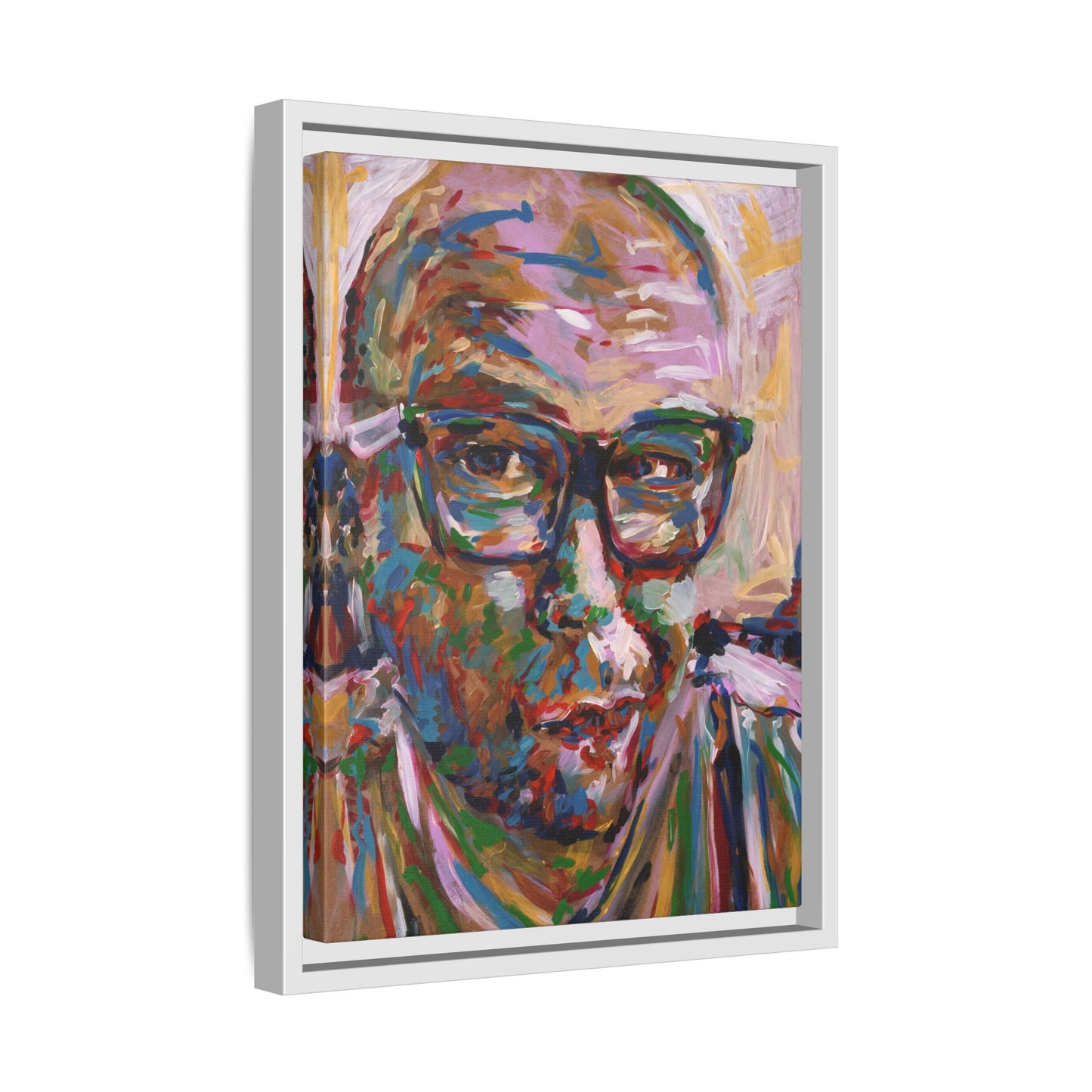 He knows what he's doing - Framed Canvas