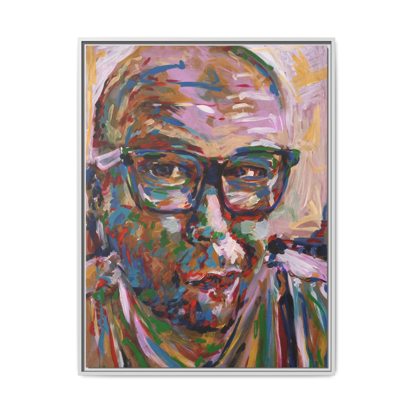 He knows what he's doing - Framed Canvas