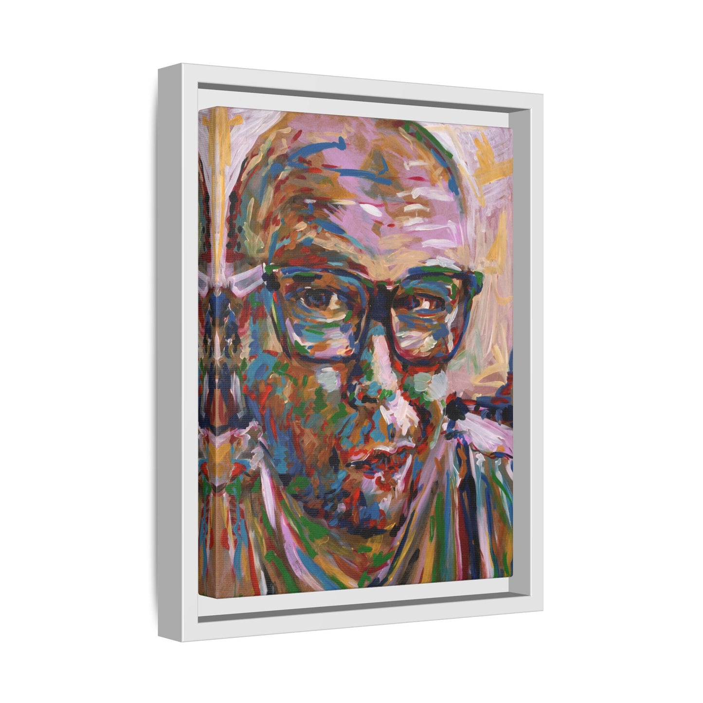 He knows what he's doing - Framed Canvas