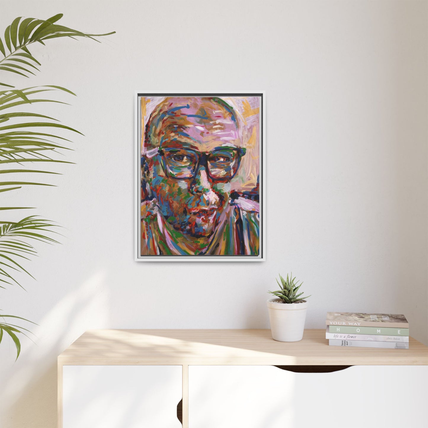 He knows what he's doing - Framed Canvas