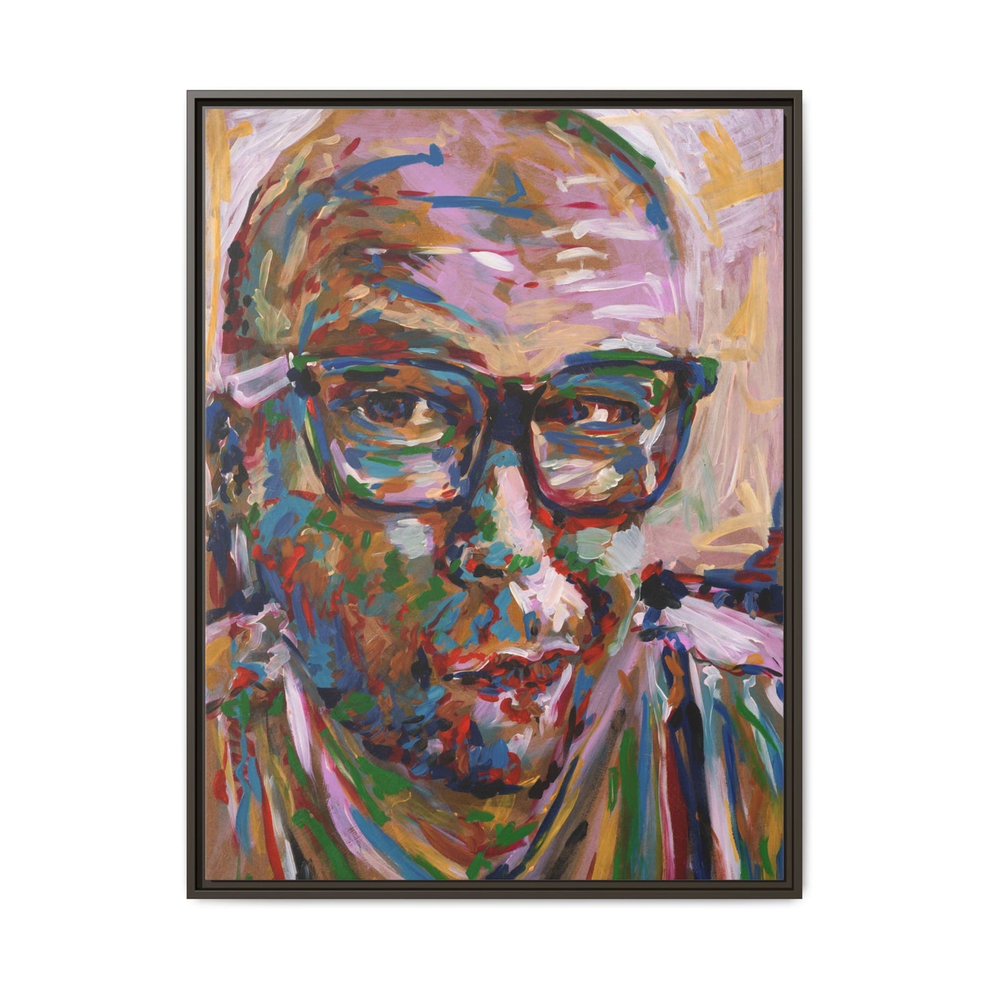 He knows what he's doing - Framed Canvas