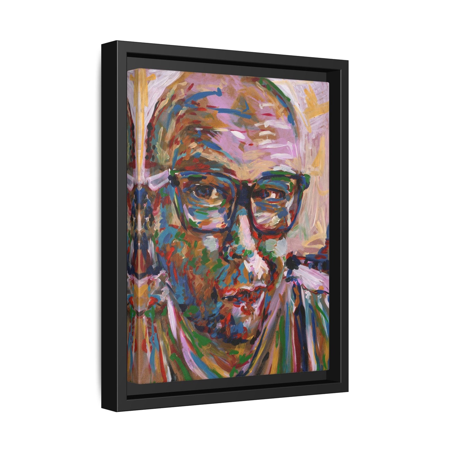 He knows what he's doing - Framed Canvas