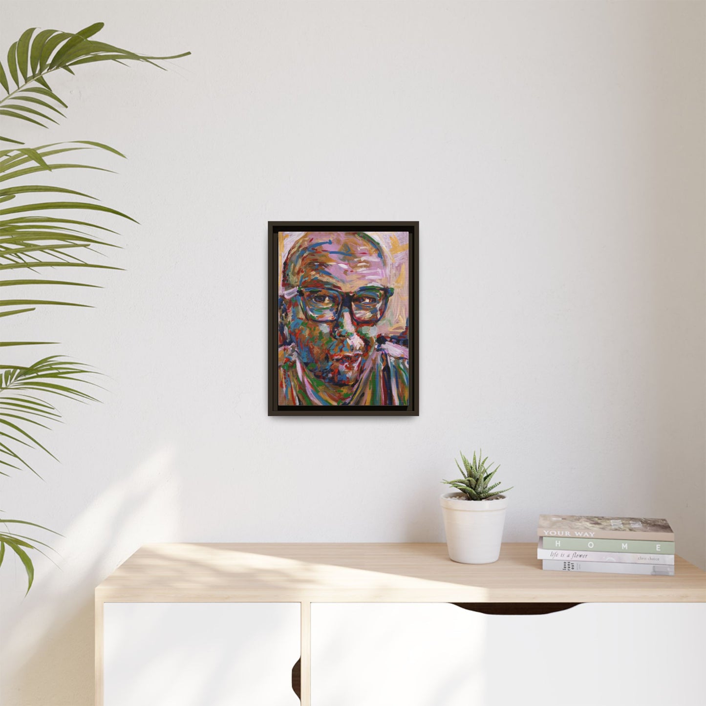 He knows what he's doing - Framed Canvas
