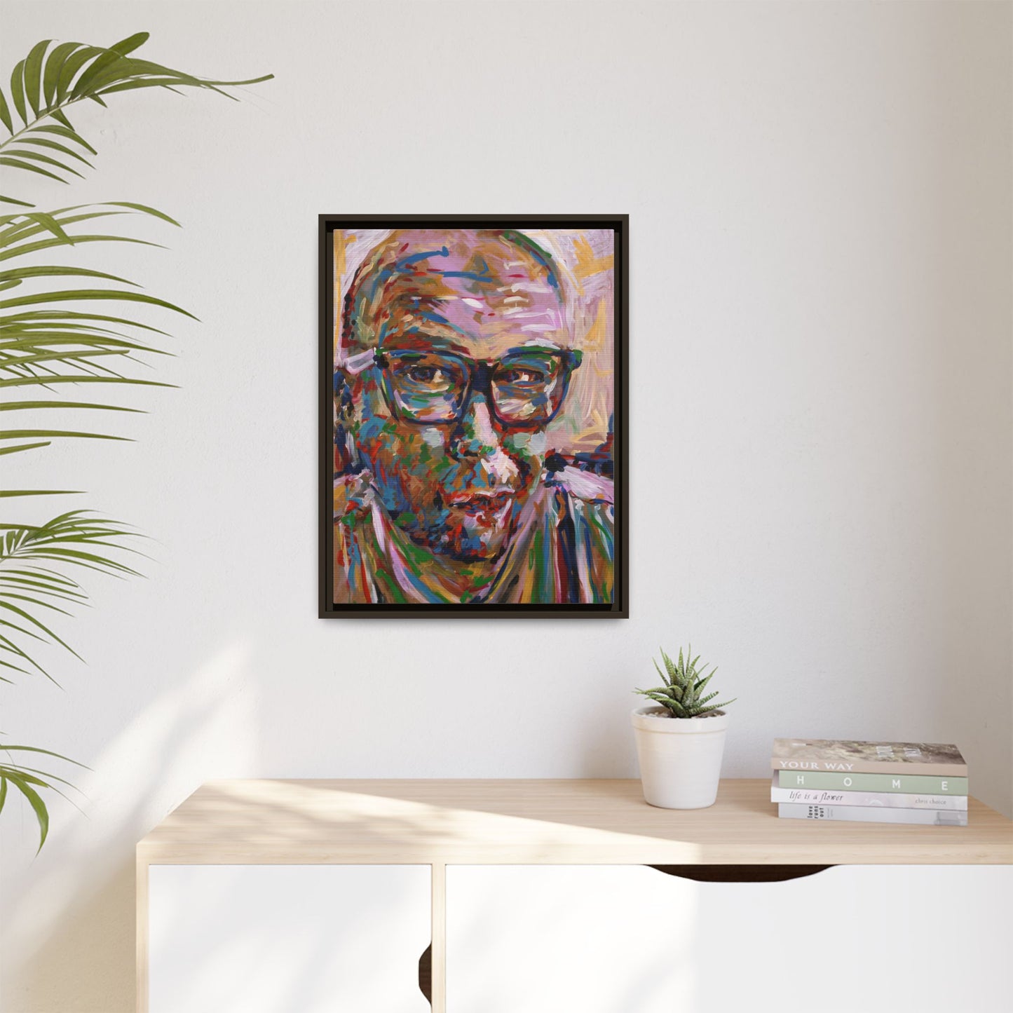 He knows what he's doing - Framed Canvas