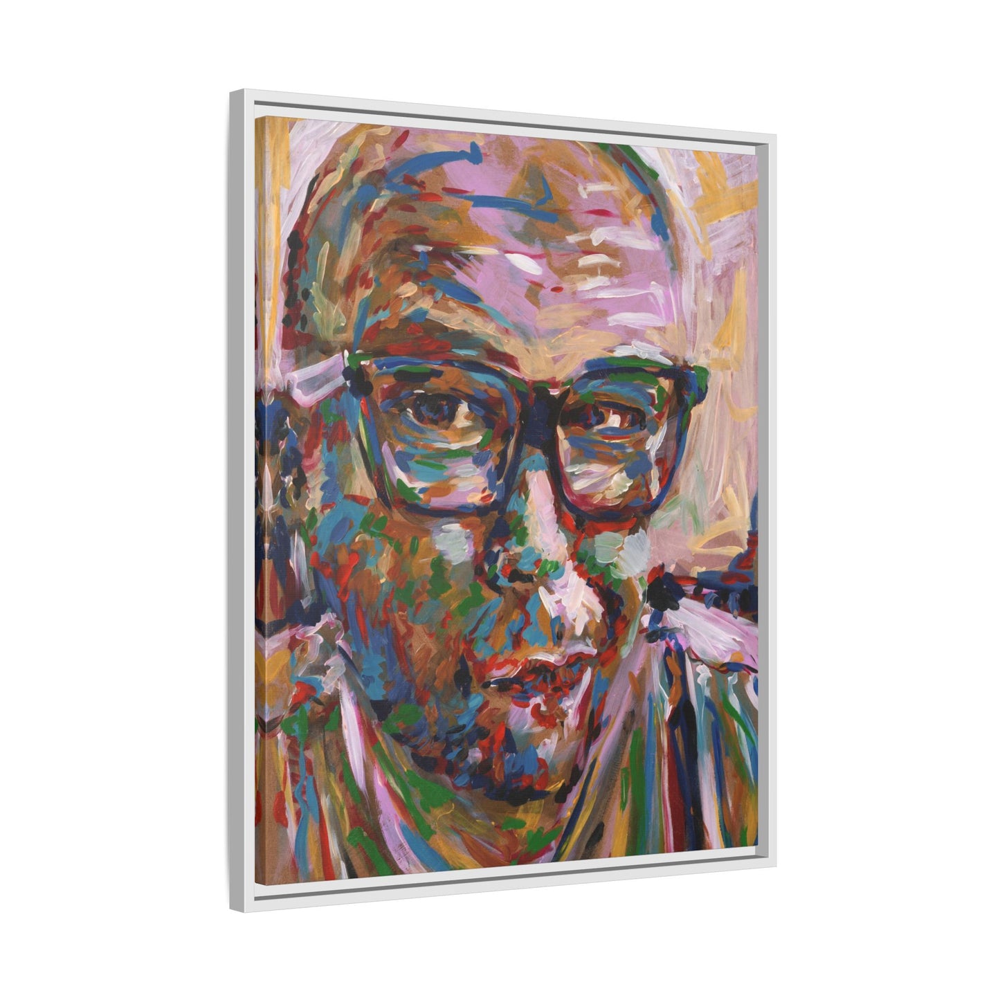 He knows what he's doing - Framed Canvas