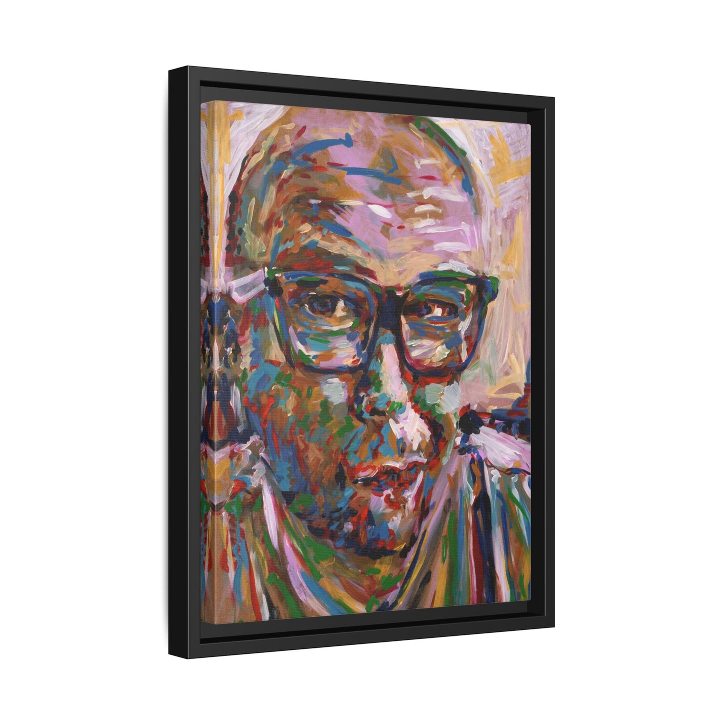 He knows what he's doing - Framed Canvas