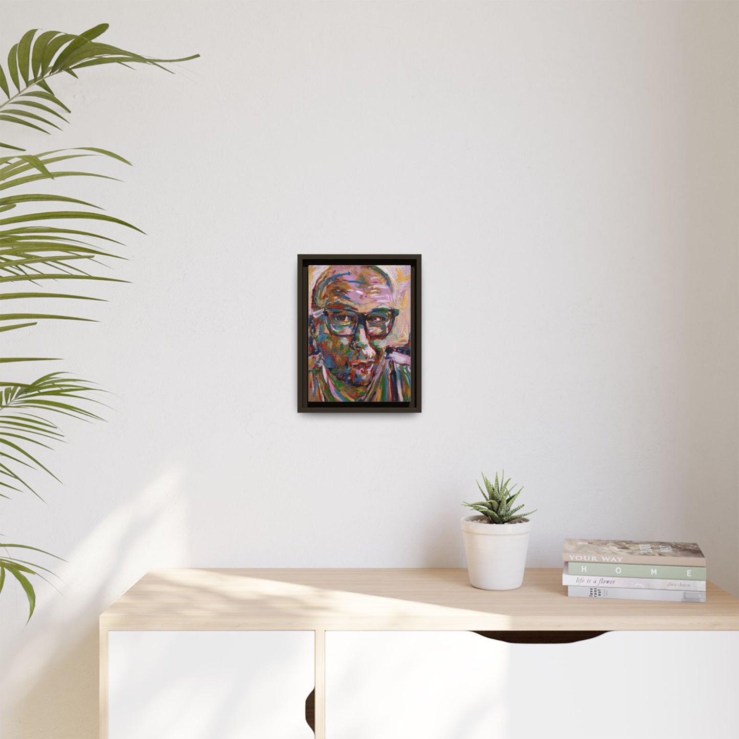 He knows what he's doing - Framed Canvas
