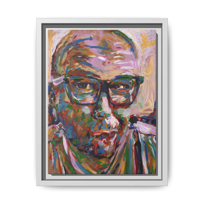 He knows what he's doing - Framed Canvas