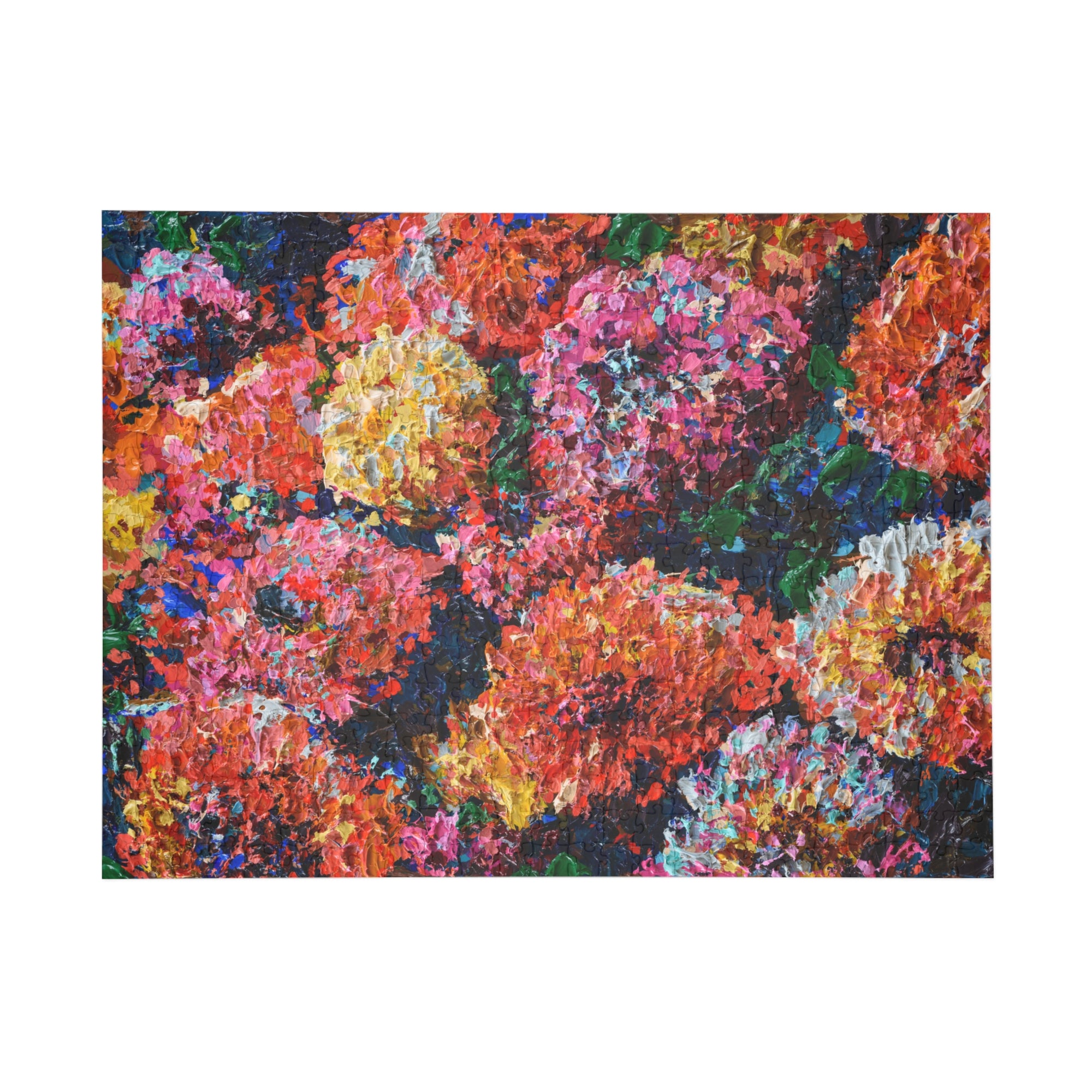 Dahlias - Floral Mosaic Jigsaw Puzzle – Colorful Art Puzzle (500/1000 pcs)