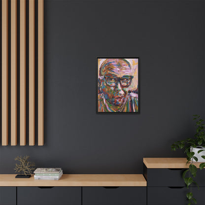He knows what he's doing - Framed Canvas