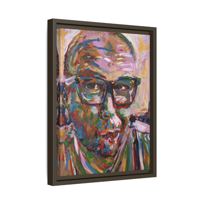 He knows what he's doing - Framed Canvas