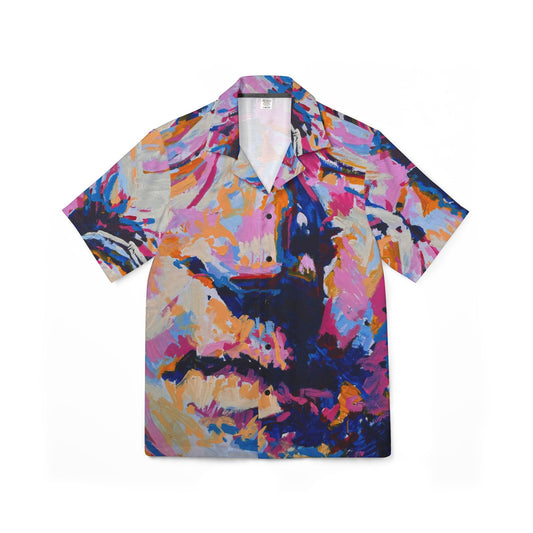 Vibrant Men's Hawaiian Camp Shirt | Artistic Floral Print