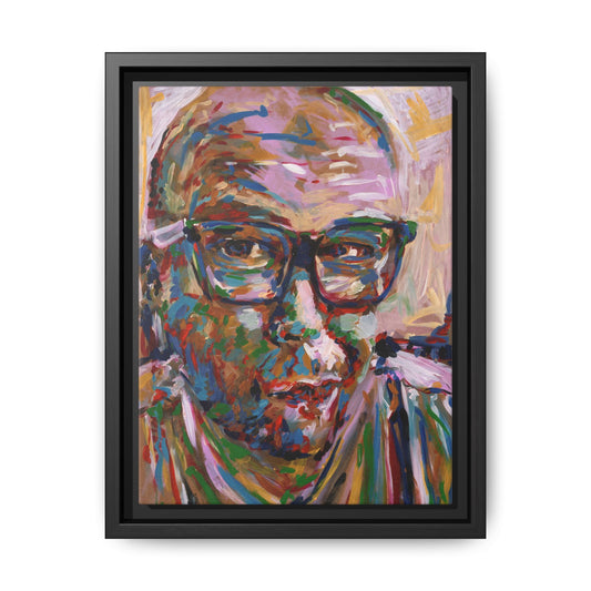 He knows what he's doing - Framed Canvas