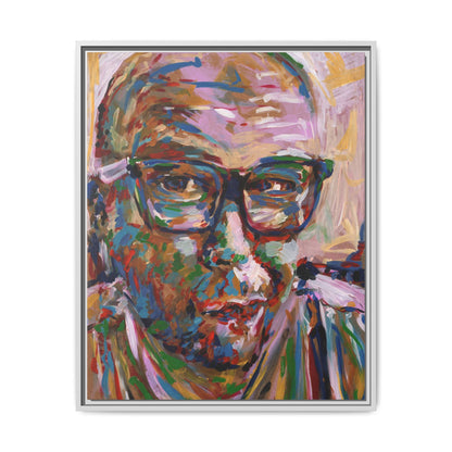 He knows what he's doing - Framed Canvas