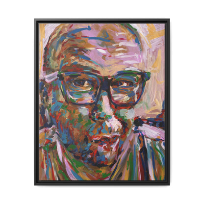 He knows what he's doing - Framed Canvas