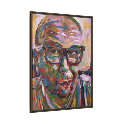 He knows what he's doing - Framed Canvas