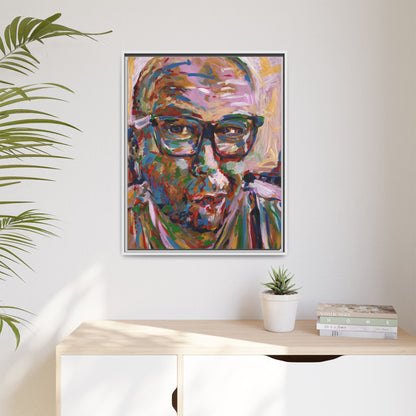 He knows what he's doing - Framed Canvas