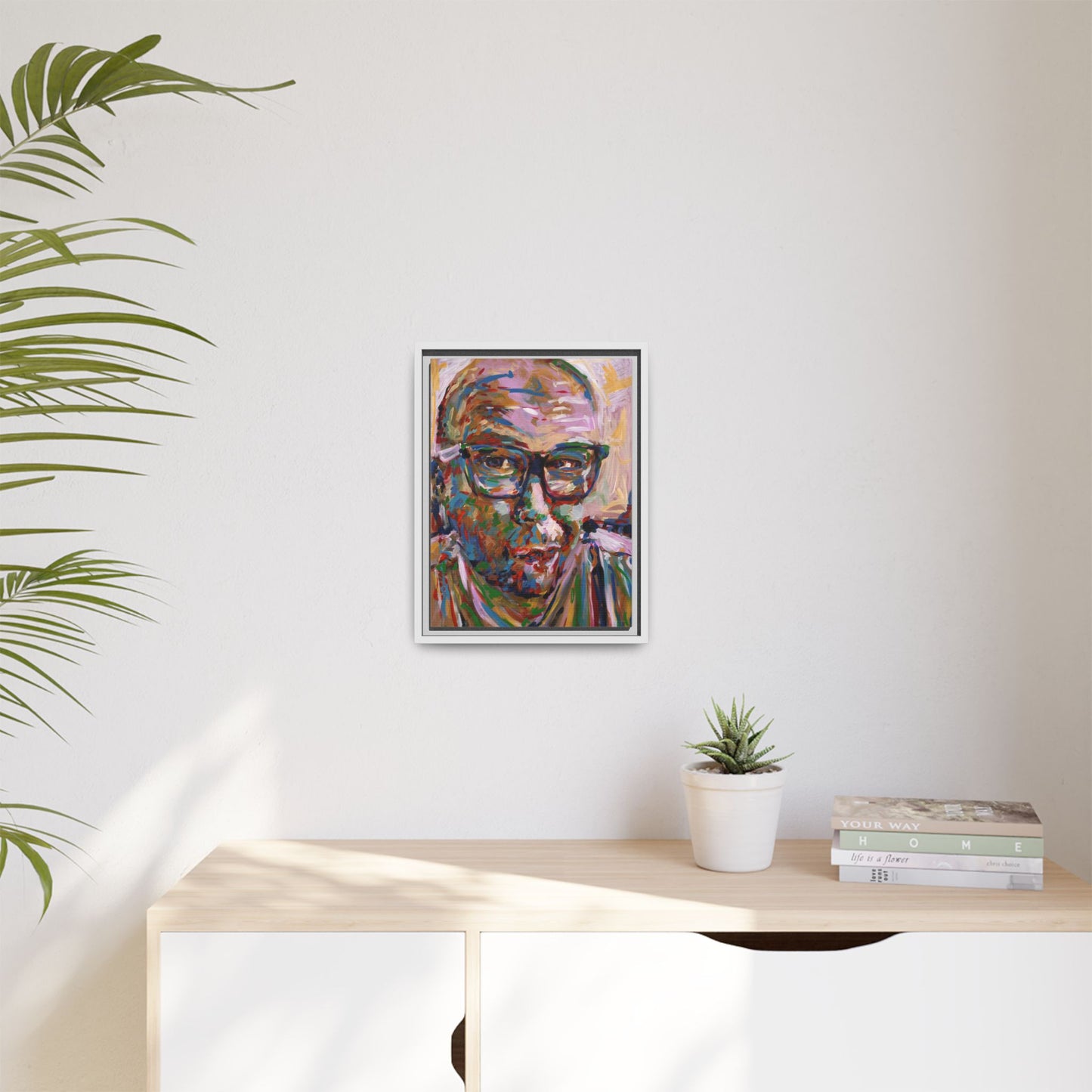 He knows what he's doing - Framed Canvas