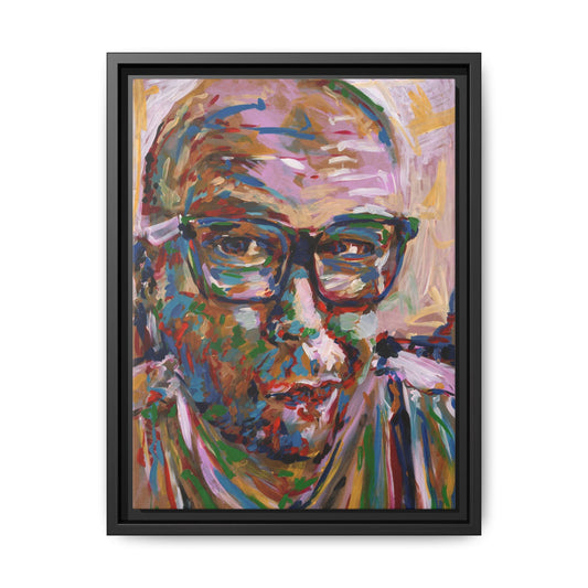 He knows what he's doing - Framed Canvas
